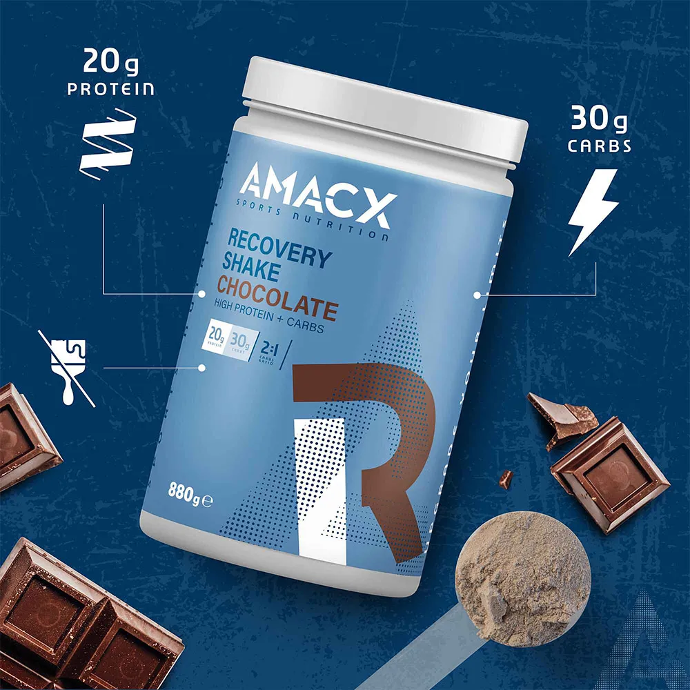 Amacx Recovery Shake Sjokolade, Blue, One Size