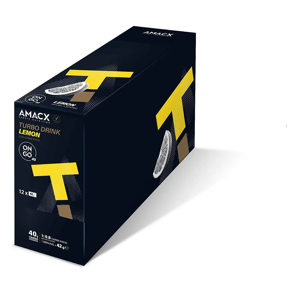 Amacx Turbo On The Go Energidrikk Monodoseboks Sitron 40g 12 Enheter, Black, One Size Amacx Turbo On The Go Energidrikk Monodoseboks Sitron 40g 12 Enheter, Black, One Size