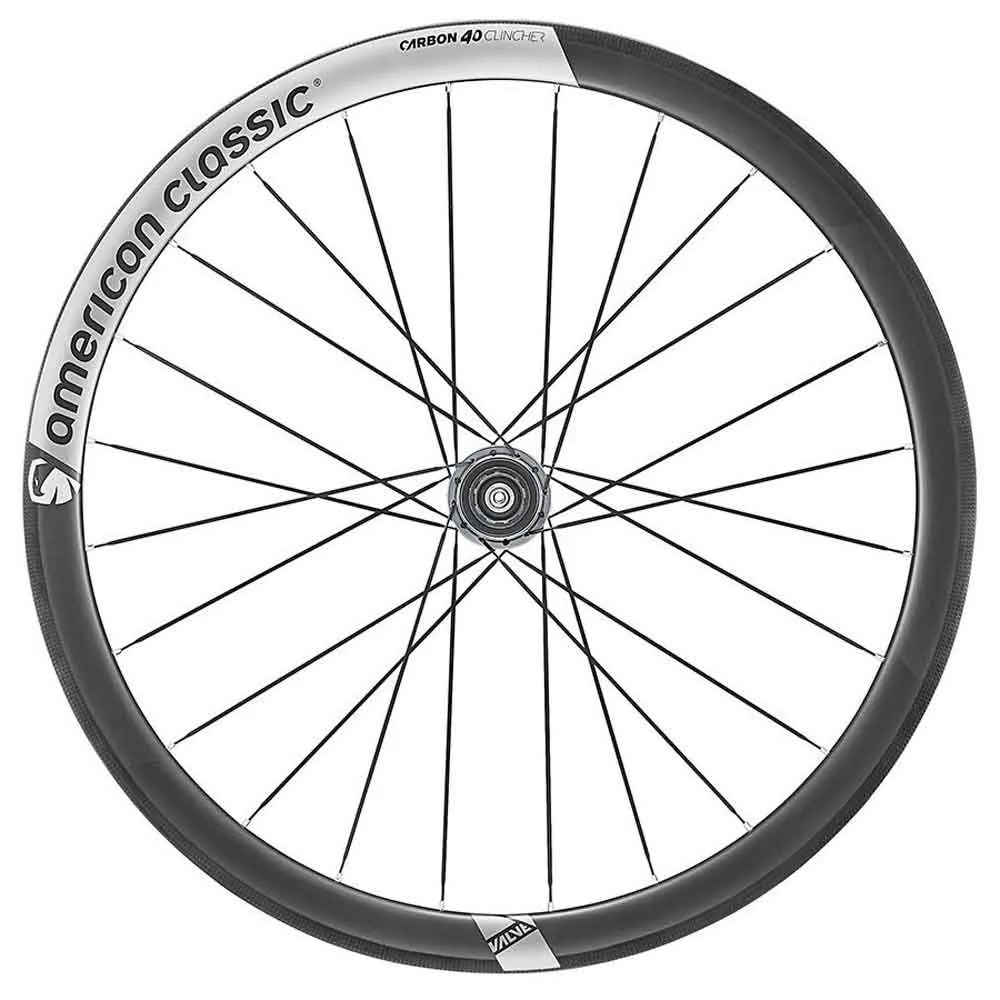 American Classic Carbon 40 Landeveishjulsett, Black / grey, 100 / 130mm, Shimano/Sram HG
