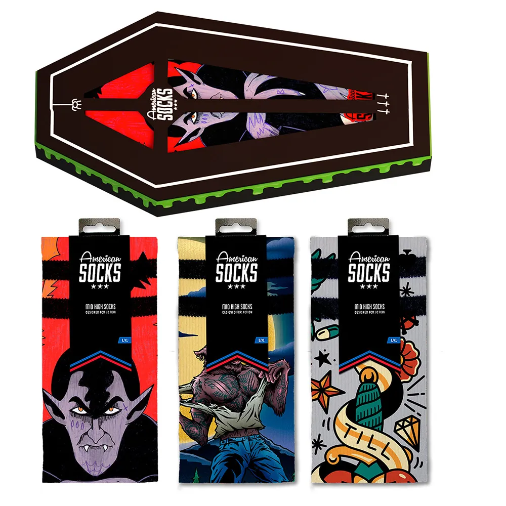 American Socks Coffin Gift Sokker, Blue