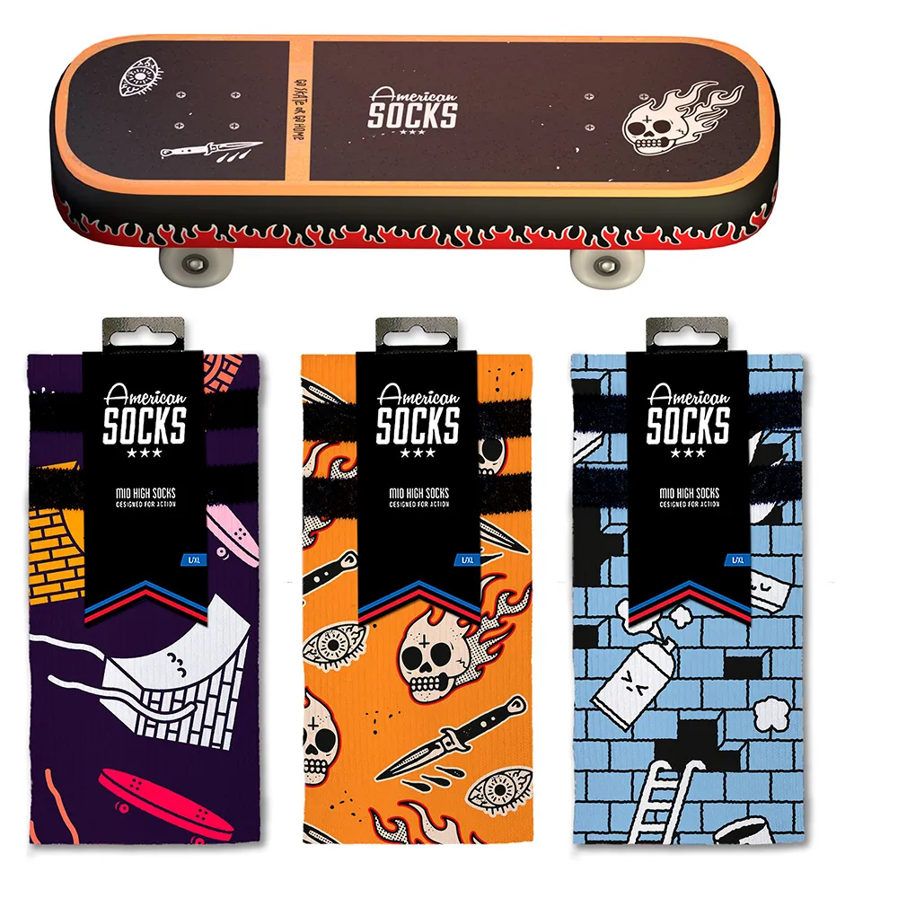 American Socks Skateboard Gift Sokker, Blue