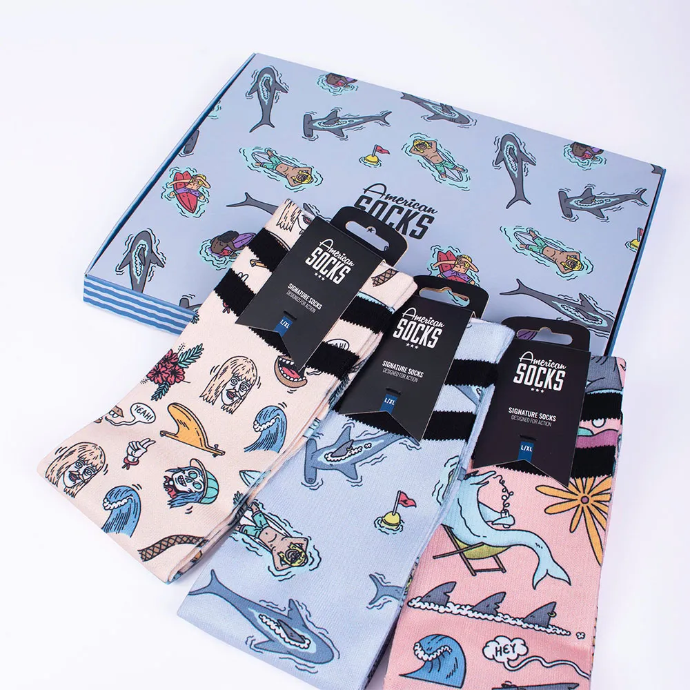American Socks Stinky Surfer Gift Sokker, Blue American Socks Stinky Surfer Gift Sokker, Blue