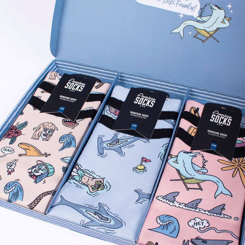American Socks Stinky Surfer Gift Sokker, Blue American Socks Stinky Surfer Gift Sokker, Blue