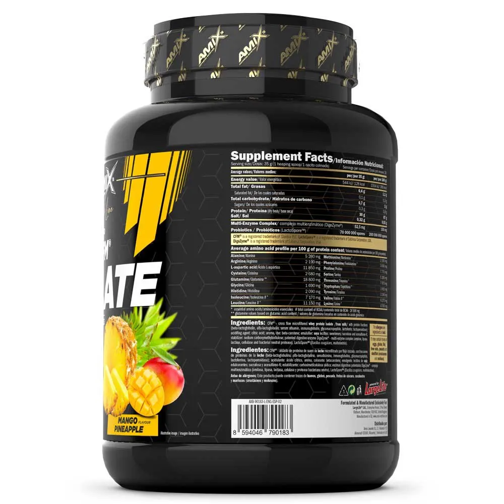 Amix Black Cfm Isolert Myseprotein Mango Og Ananas 1kg, One size