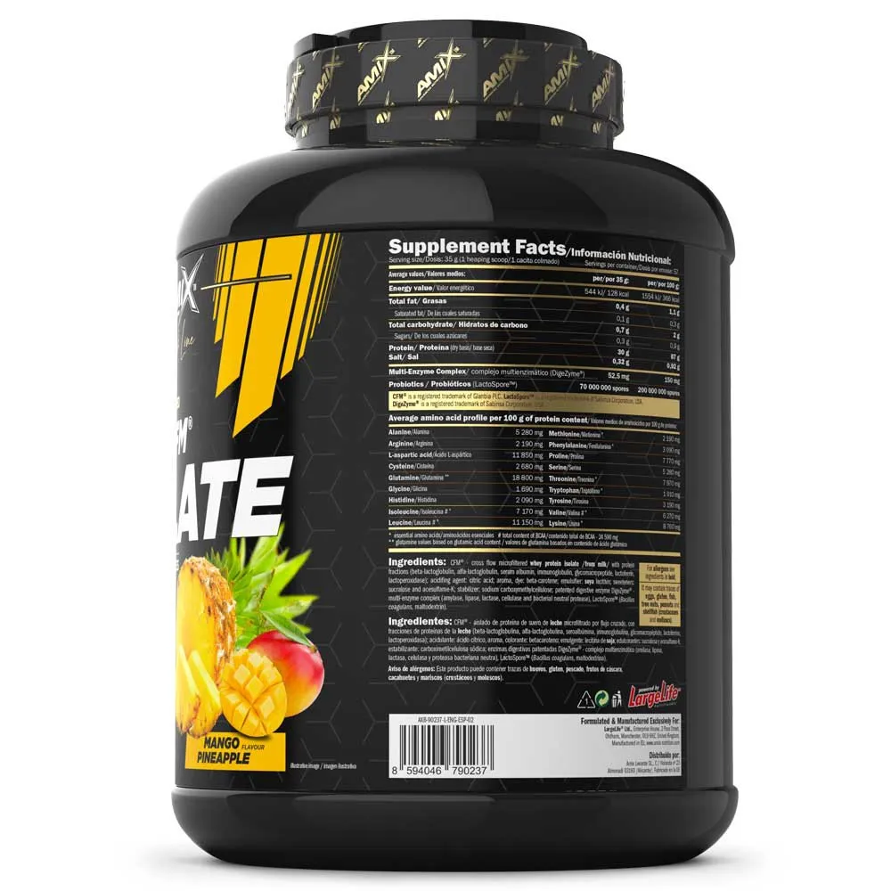 Amix Black Cfm Isolert Myseprotein Mango Og Ananas 2kg, One size