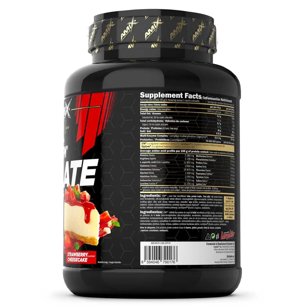 Amix Black Cfm Isolert Myseprotein Ostekake Med Jordbær 1kg, One size