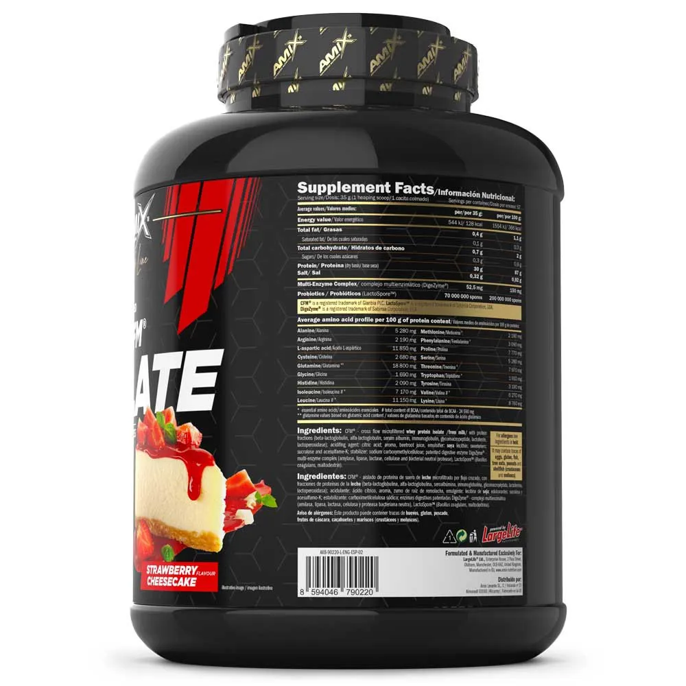 Amix Black Cfm Isolert Myseprotein Ostekake Med Jordbær 2kg, One size Amix Black Cfm Isolert Myseprotein Ostekake Med Jordbær 2kg, One size