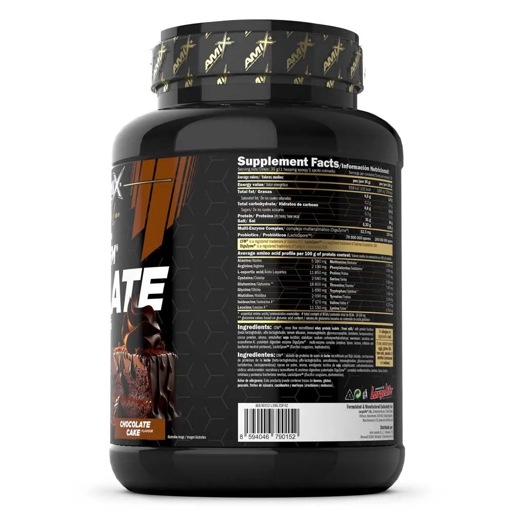 Amix Black Cfm Isolert Myseprotein Sjokoladekake 1kg, One size