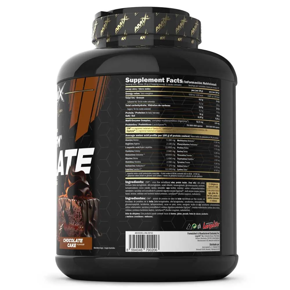 Amix Black Cfm Isolert Myseprotein Sjokoladekake 2kg, One size