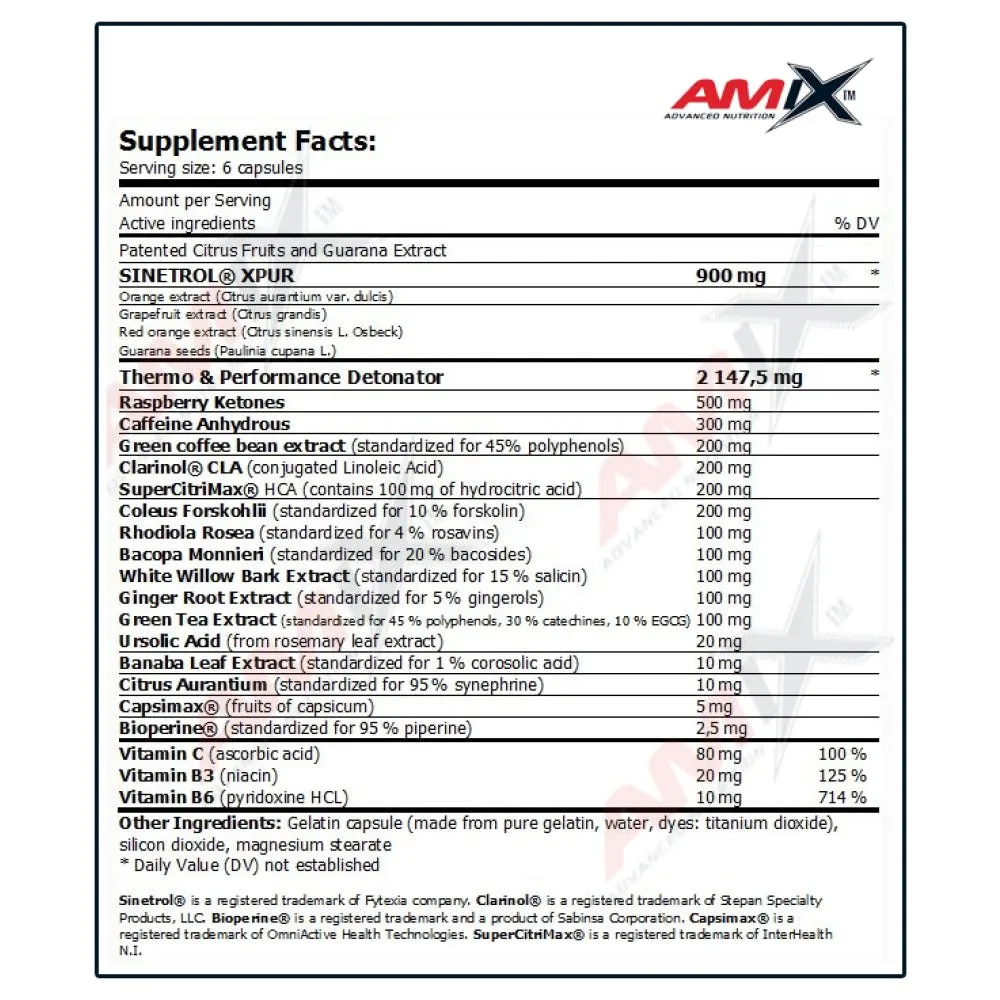 Amix Detonatrol Fettforbrenner 90 Enheter, Uncolor, One Size