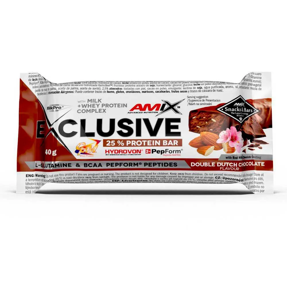 Amix Exclusive Proteinbarerboks Dobbel Sjokolade 85g 12 Enheter, One size