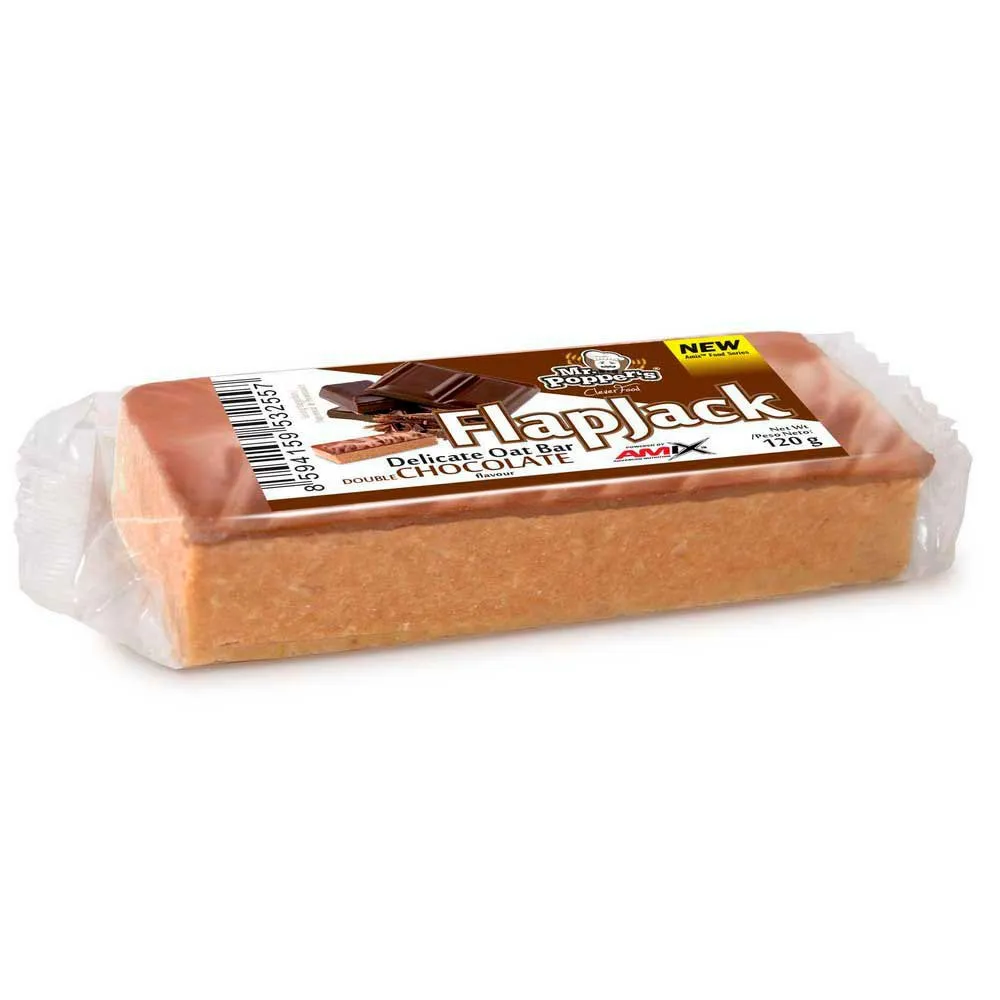 Amix Flapjack Energibar Boks Dobbel Sjokolade Havre 120g 30 Enheter, One size