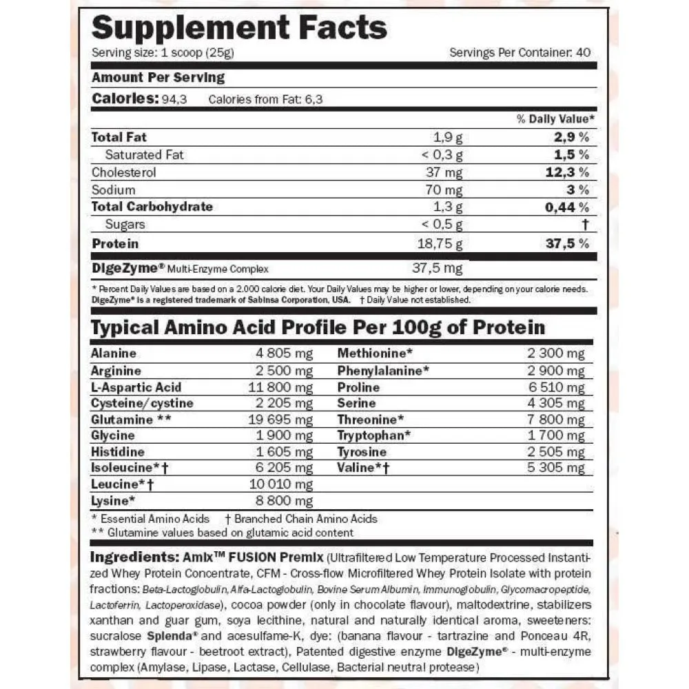 Amix Fusion Isolert Myseprotein Banan 2300g, Uncolor, One Size