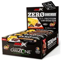 Amix Low Carb Zerohero Boks Med Proteinbarer Appelsin 65g 15 Enheter Amix Low Carb Zerohero Boks Med Proteinbarer Appelsin 65g 15 Enheter