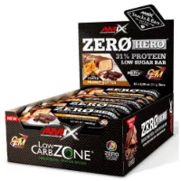 Amix Low Carb Zerohero Proteinbarerboks Peanøttsmør 65g 15 Enheter Amix Low Carb Zerohero Proteinbarerboks Peanøttsmør 65g 15 Enheter