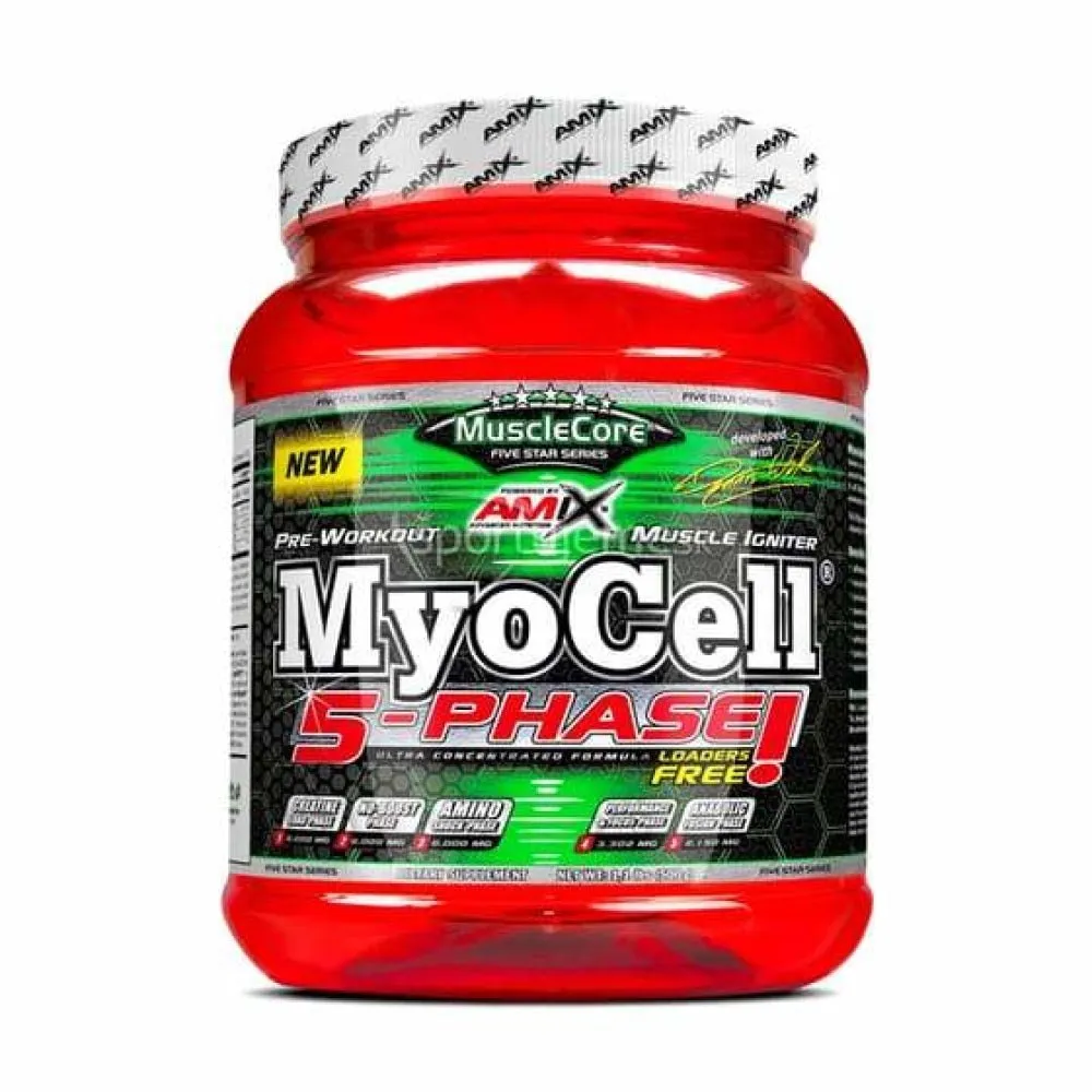 Amix Myocell 5 Fase Pulver Sitron Lime 500gr, Clear, One Size