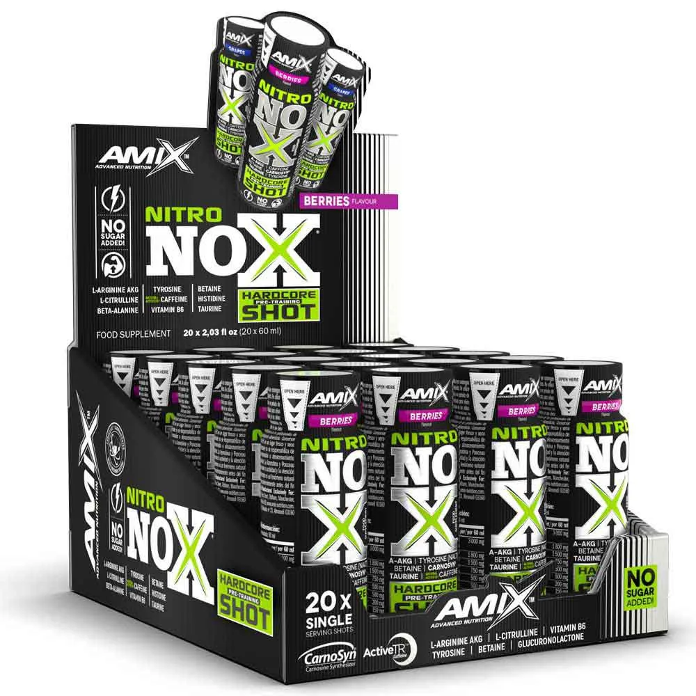 Amix Nitro Nox Shot Volumgiver Ville Bær 60ml 20 Enheter, One size Amix Nitro Nox Shot Volumgiver Ville Bær 60ml 20 Enheter, One size