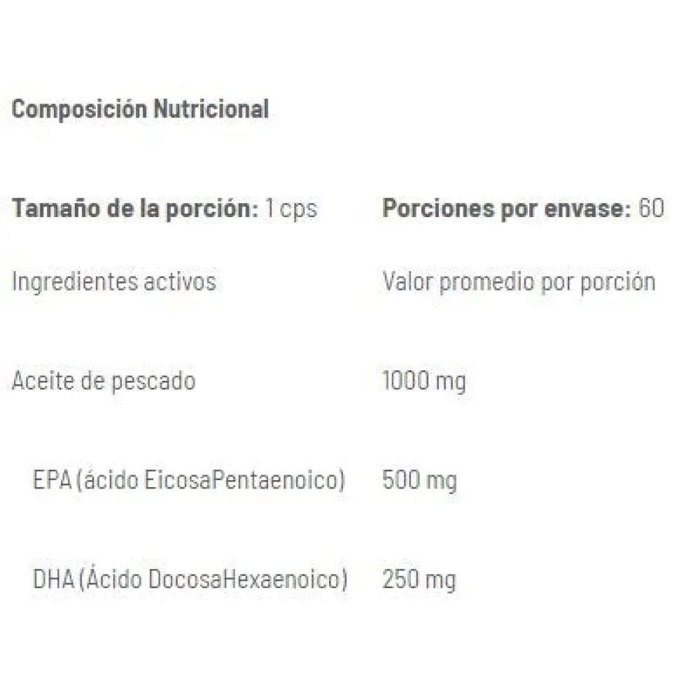 Amix Omega 3 Kraftolje Fisk 60 Enheter, Uncolor, One Size