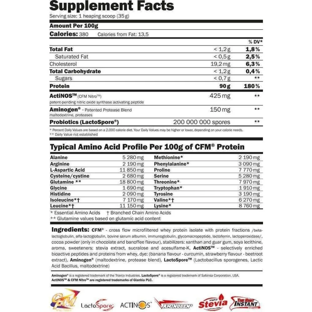 Amix Pure Cfm Nitro Isolert Myseprotein Dobbel Sjokolade 1kg, Uncolor, One Size Amix Pure Cfm Nitro Isolert Myseprotein Dobbel Sjokolade 1kg, Uncolor, One Size