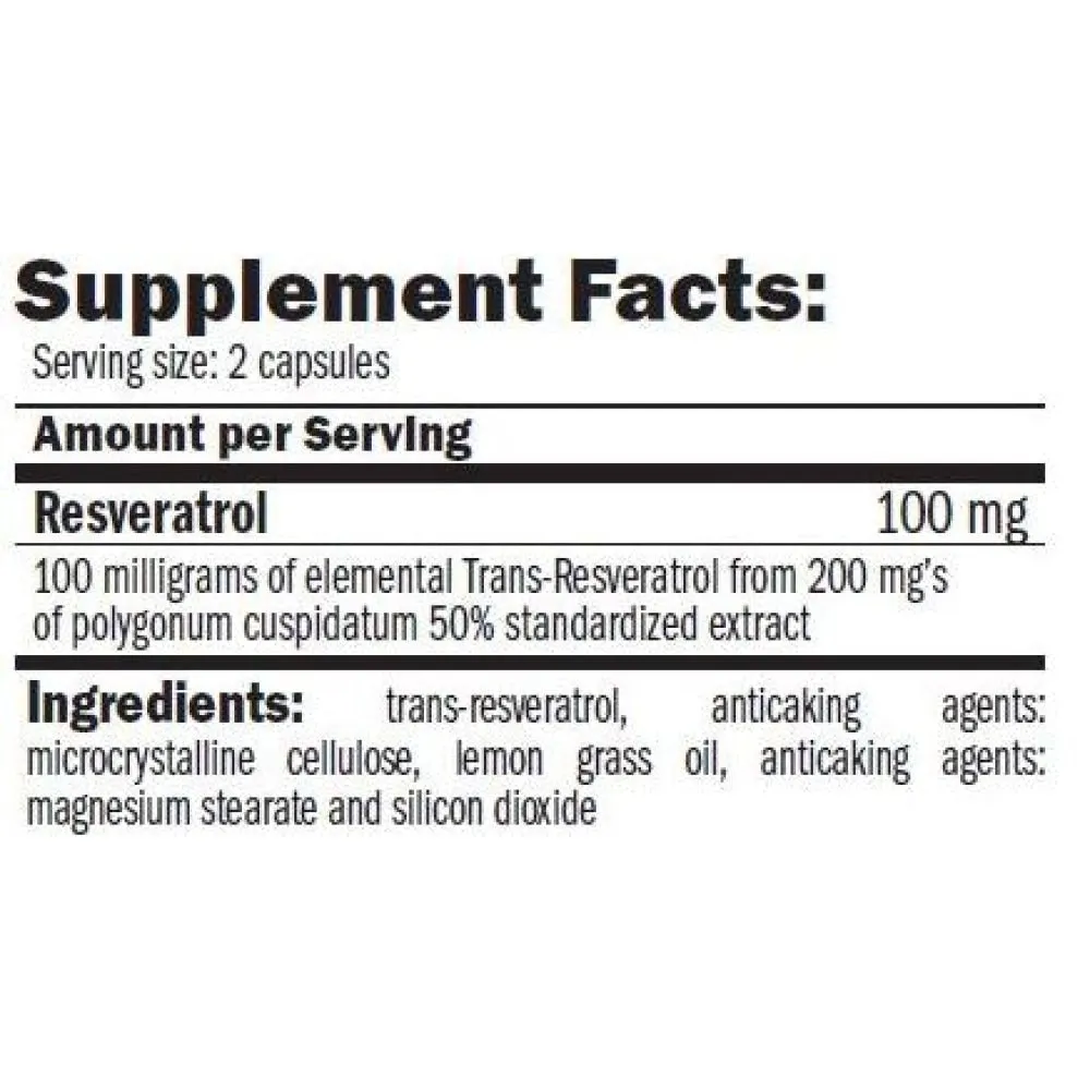 Amix Pure Resveratrol Anti-ox Kapsler 60 Enheter, Uncolor, One Size