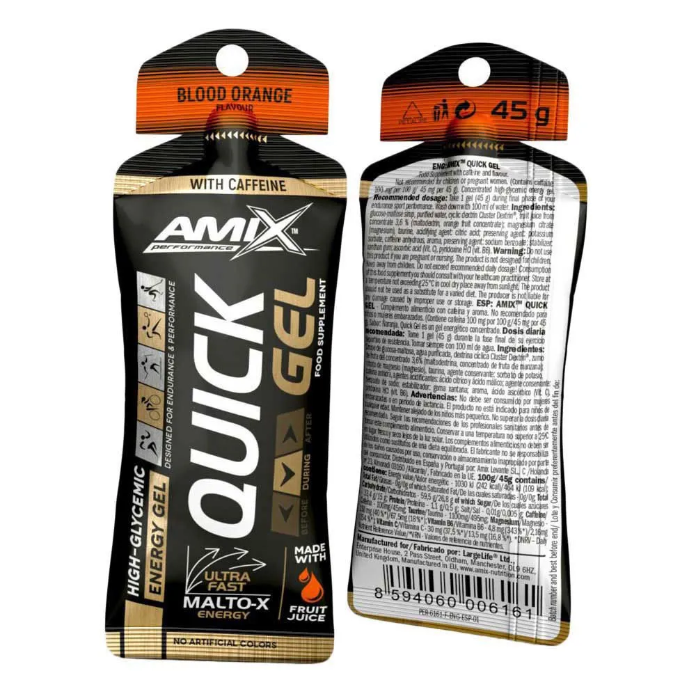 Amix Quick Boks Med Energigeler 45g 40 Enheter, One size