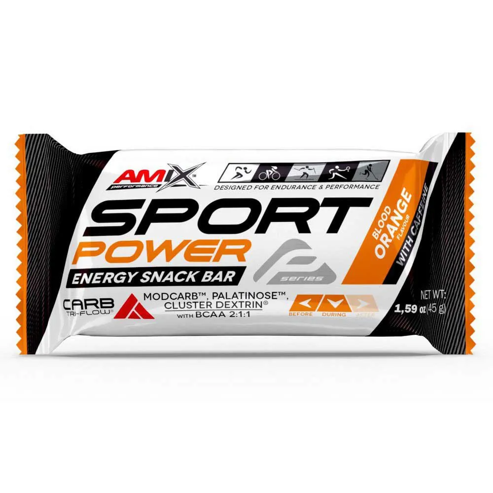 Amix Sport Power Energibar Boks Appelsin 45g 20 Enheter, One size