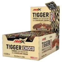 Amix Tiggerzero Choco Proteinbarer Boks Trippel Brownie 60g 20 Enheter