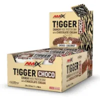 Amix Tiggerzero Proteinbarerboks Kokos Og Sjokolade 60g 20 Enheter Amix Tiggerzero Proteinbarerboks Kokos Og Sjokolade 60g 20 Enheter