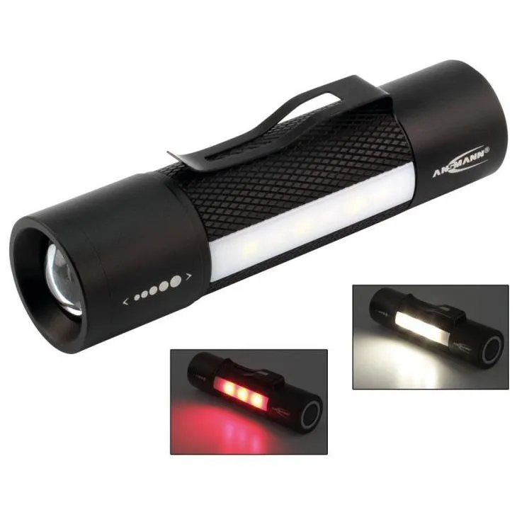 Ansmann Future Multi 3-i-1 Frontlys, Black, 180 Lysstyrker