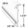 Ap Products Kort Leppeinnsats For Skinne 2.43 M, Polar white, One Size