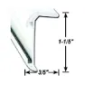 Ap Products Sett Inn Hjørneskinnen 2.43 M, Polar white, One Size