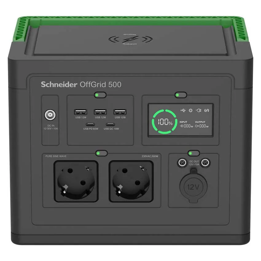Apc Offgrid 500 Bærbar Kraftstasjon, Black / green, One Size Apc Offgrid 500 Bærbar Kraftstasjon, Black / green, One Size