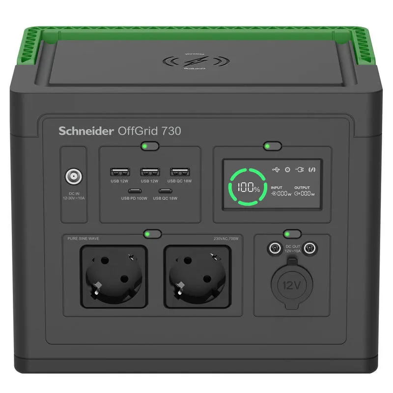 Apc Offgrid 730 Bærbar Kraftstasjon, Black / green, One Size Apc Offgrid 730 Bærbar Kraftstasjon, Black / green, One Size