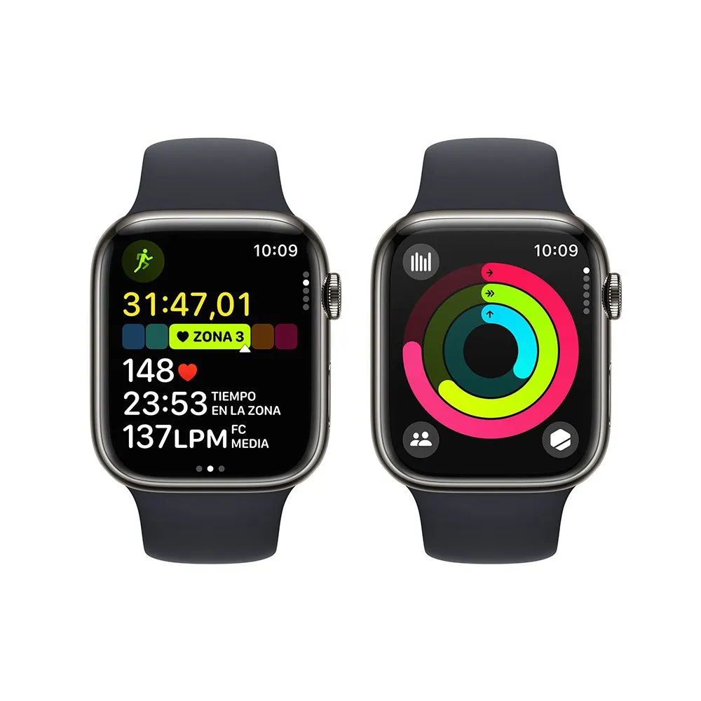 Apple Rustfritt Stål Se Series 9 Gps + Cellular 45 Mm, Graphite / steel midnight Apple Rustfritt Stål Se Series 9 Gps + Cellular 45 Mm, Graphite / steel midnight