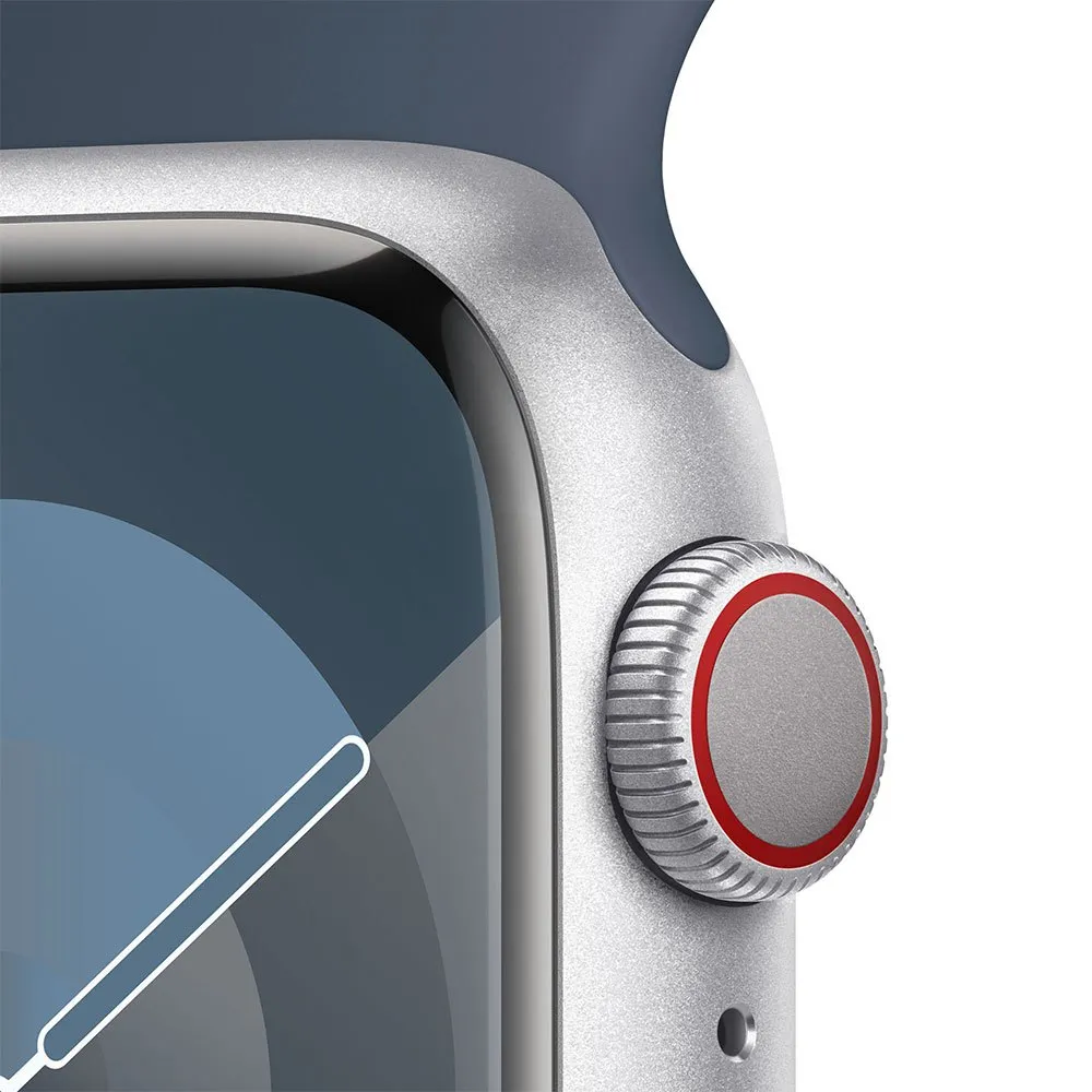 Apple Series 9 Gps+cellular 41 Mm Klokke Refurbished, Silver / steel blue Apple Series 9 Gps+cellular 41 Mm Klokke Refurbished, Silver / steel blue