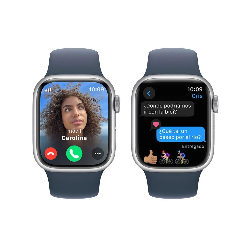 Apple Series 9 Gps+cellular 41 Mm Klokke Refurbished, Silver / steel blue Apple Series 9 Gps+cellular 41 Mm Klokke Refurbished, Silver / steel blue
