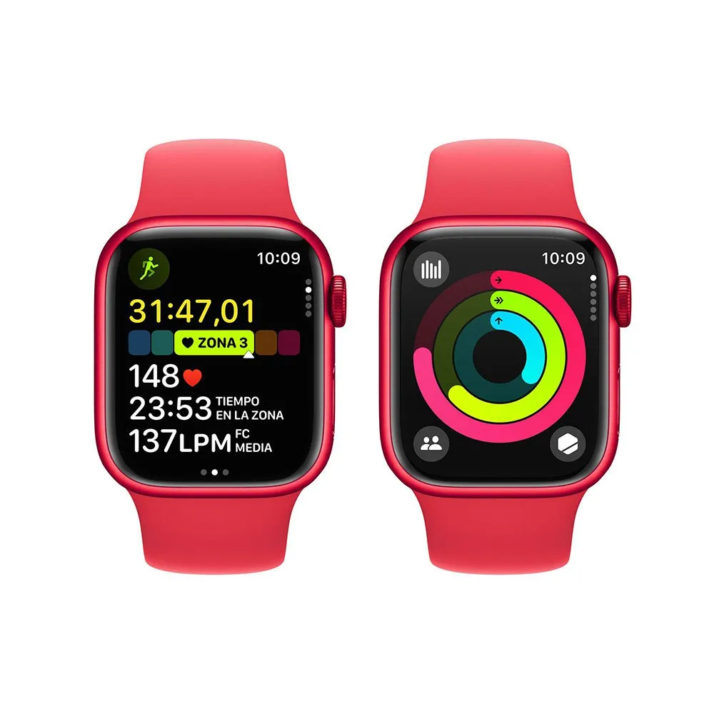 Apple Series 9 Gps+cellular Sport Band 45 Mm Watch, Red Apple Series 9 Gps+cellular Sport Band 45 Mm Watch, Red