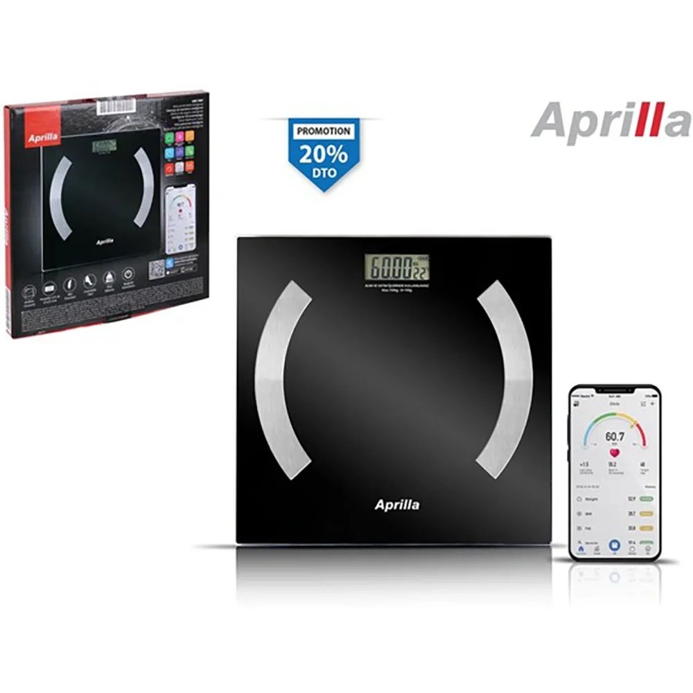 Aprilla Smart Baderomsvekt Med Bluetooth 150kg, Multicolor, One Size