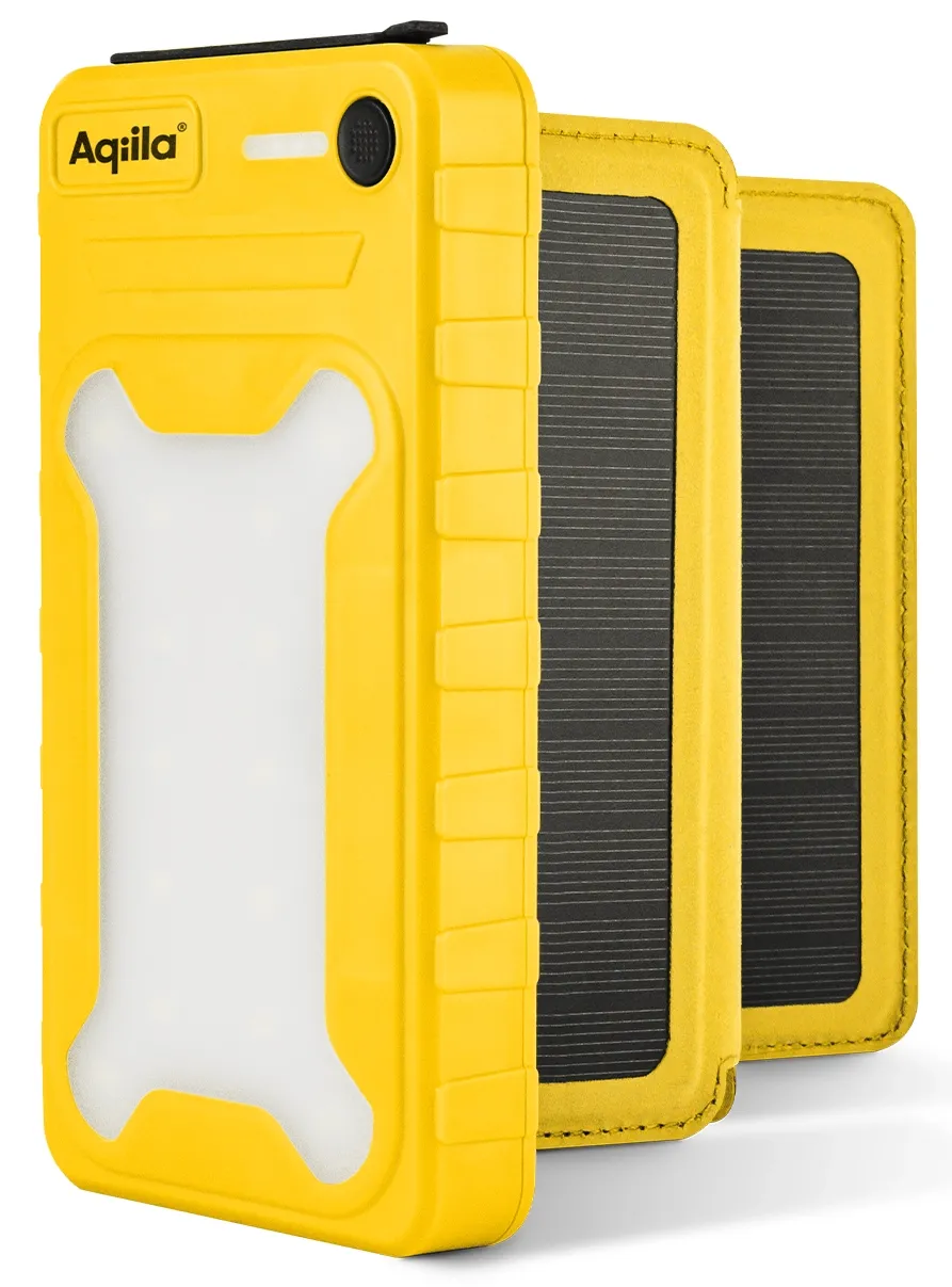 Aqiila Powerbird BS10 Solar Powerbank, Yellow, One Size Aqiila Powerbird BS10 Solar Powerbank, Yellow, One Size