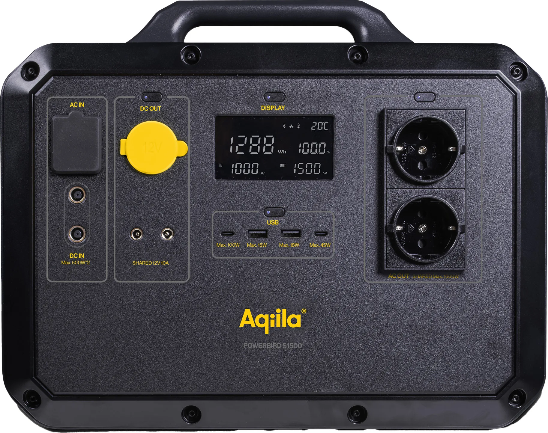 Aqiila Powerbird S1500, Black, One Size Aqiila Powerbird S1500, Black, One Size