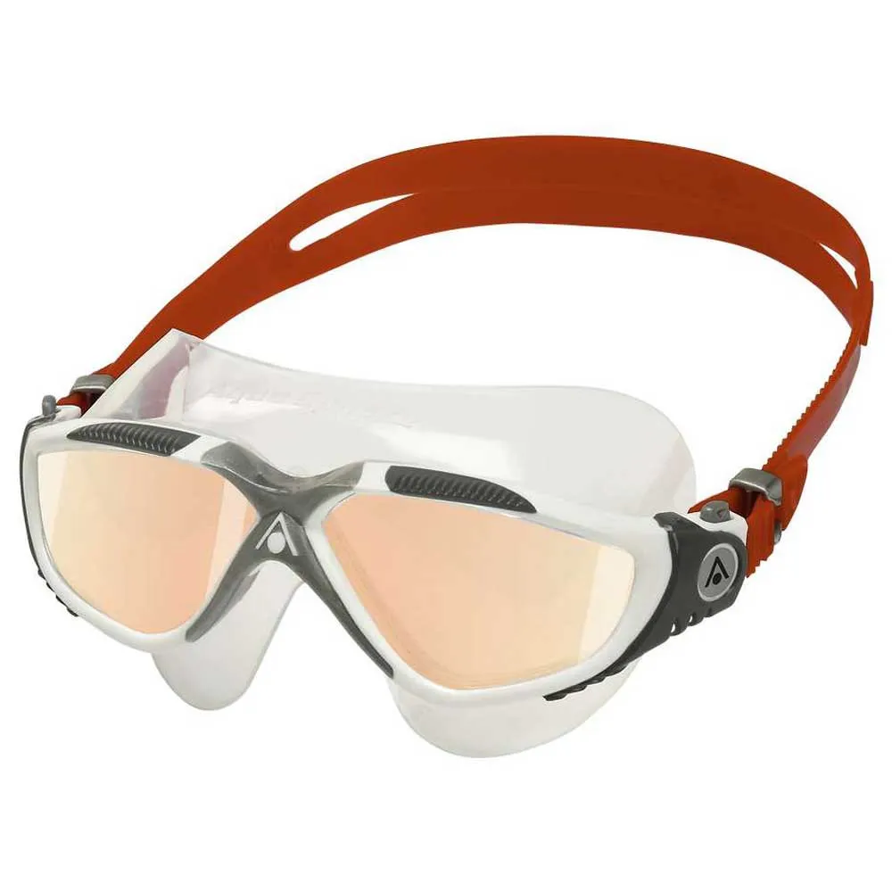 Aqua Sphere Vista Pro Lens Mirror Iridescent Svømmemaske unisex, White / red, One Size Aqua Sphere Vista Pro Lens Mirror Iridescent Svømmemaske unisex, White / red, One Size