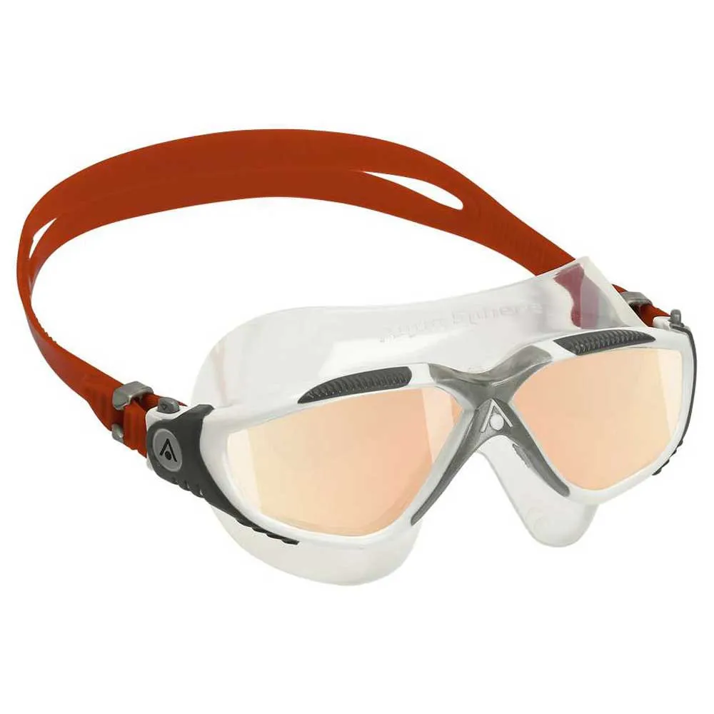 Aqua Sphere Vista Pro Lens Mirror Iridescent Svømmemaske unisex, White / red, One Size Aqua Sphere Vista Pro Lens Mirror Iridescent Svømmemaske unisex, White / red, One Size
