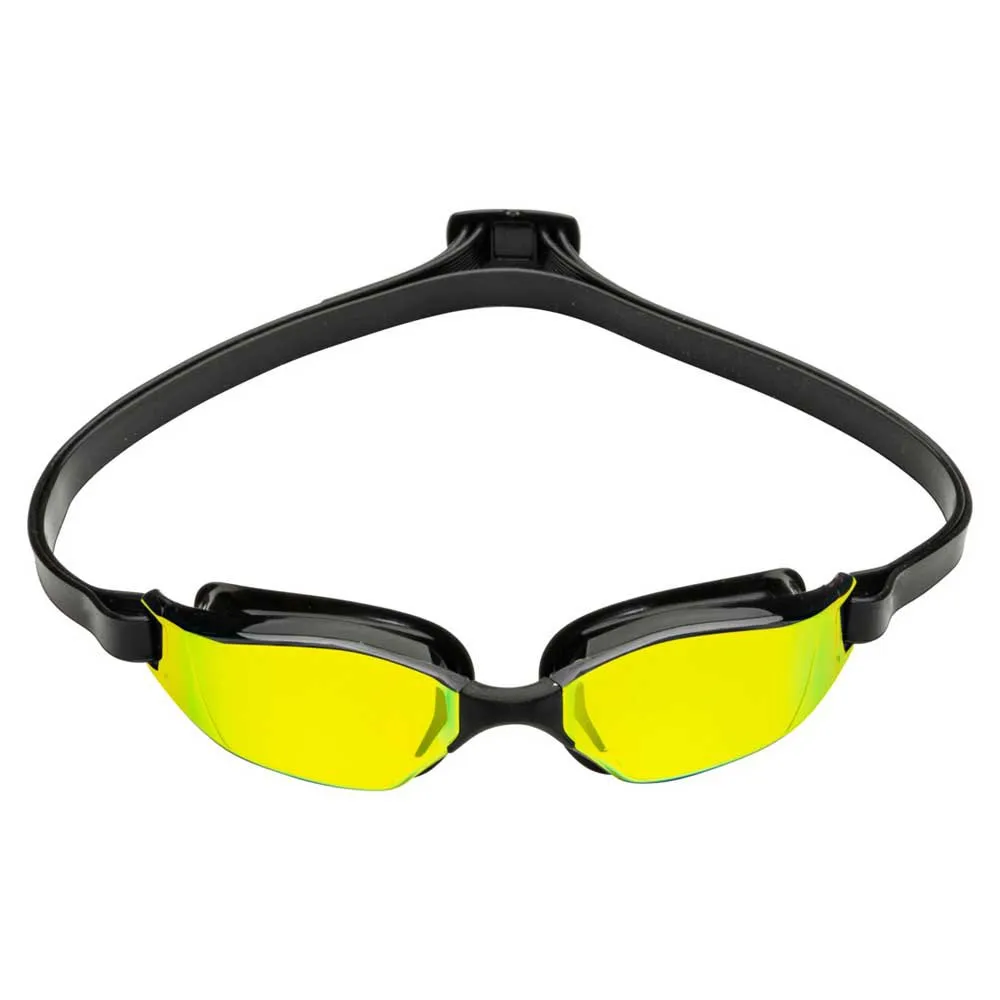 Aqua Sphere Xceed Speil-svømmebriller unisex, Black / black / yellow titanium mirrored, One Size