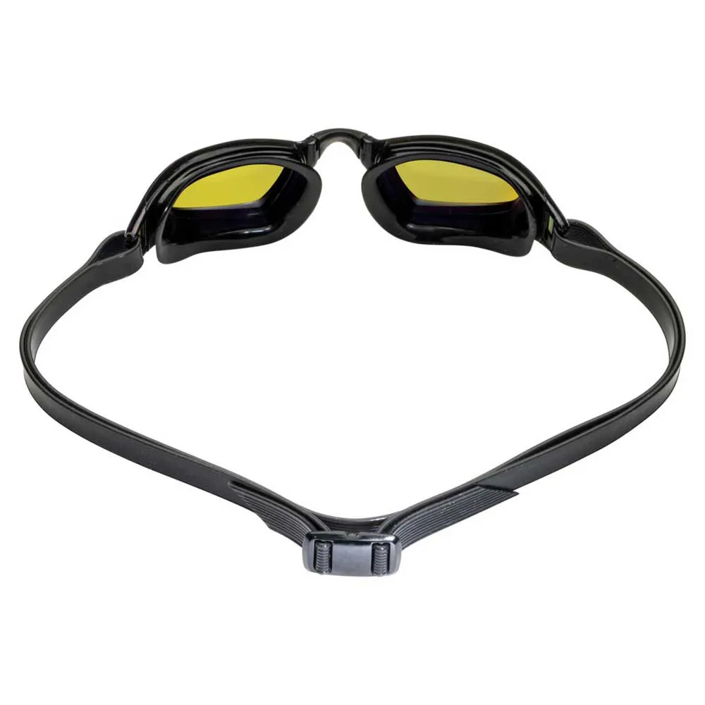 Aqua Sphere Xceed Speil-svømmebriller unisex, Black / black / yellow titanium mirrored, One Size