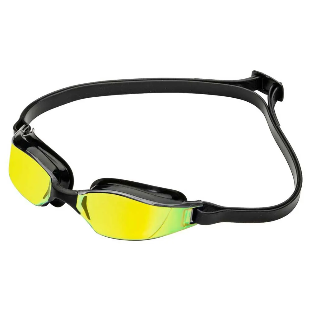 Aqua Sphere Xceed Speil-svømmebriller unisex, Black / black / yellow titanium mirrored, One Size