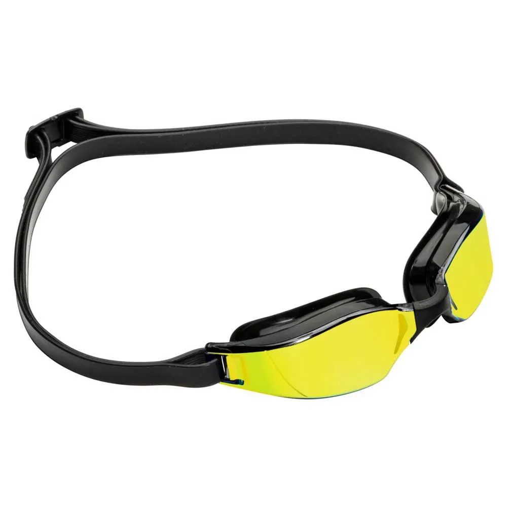 Aqua Sphere Xceed Speil-svømmebriller unisex, Black / black / yellow titanium mirrored, One Size
