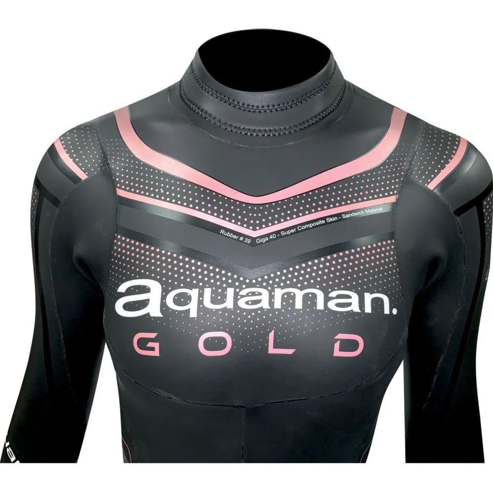 Aquaman Cell Gold Våtdrakt For Kvinner unisex Aquaman Cell Gold Våtdrakt For Kvinner unisex