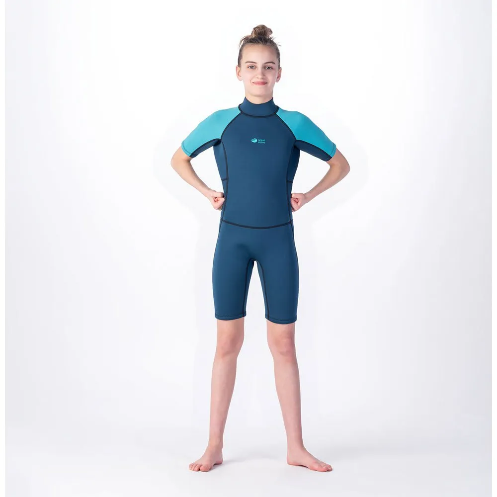 Aquawave Surfo Junior Våtdrakt I Neopren unisex, Gibraltar sea / peacock blue, 14Y