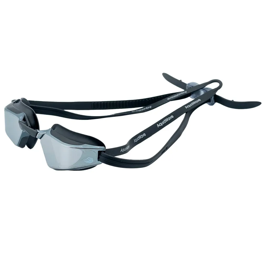 Aquawave Vectro Mc Champ Speil-svømmebriller unisex, Black / silver mirror, One Size