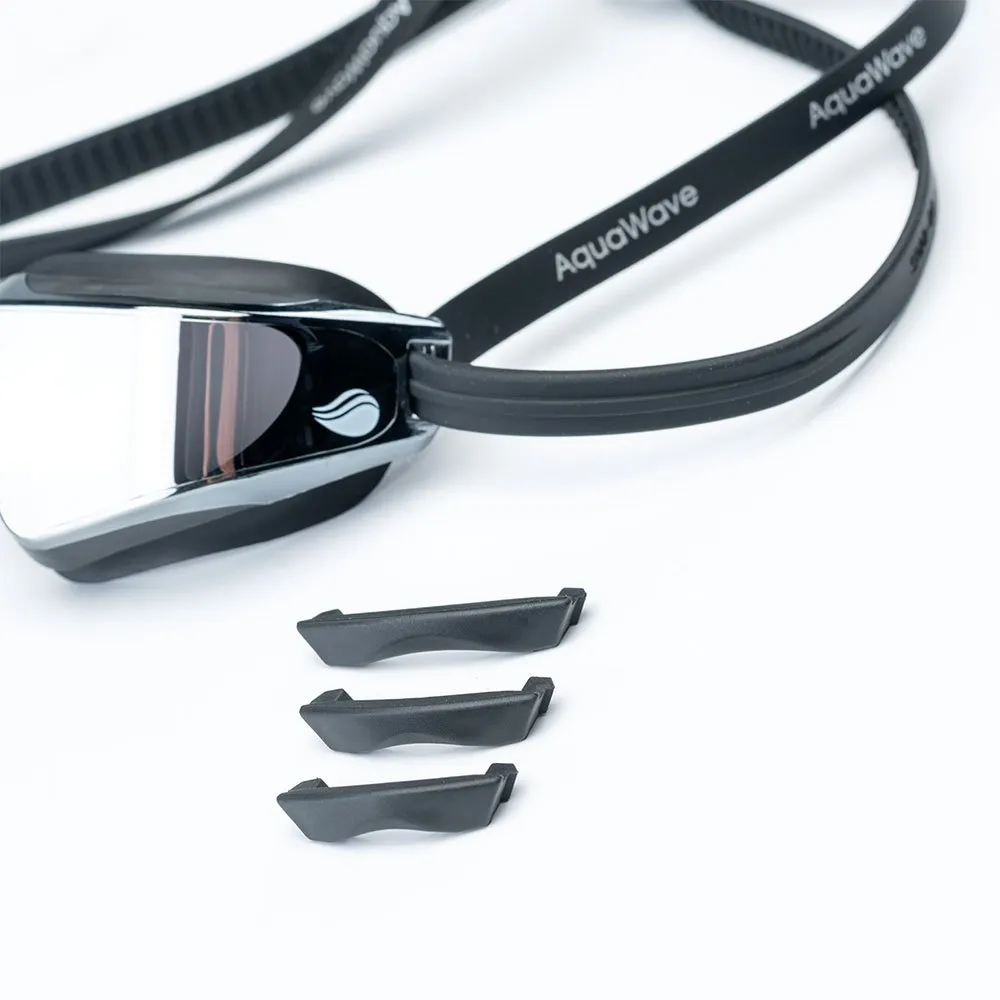 Aquawave Vectro Mc Champ Speil-svømmebriller unisex, Black / silver mirror, One Size